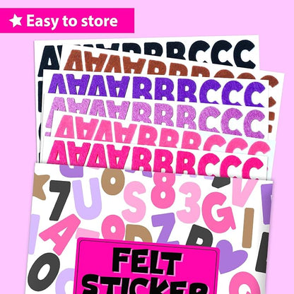 KRAFUN Black and Pink Felt Sticker Kit - Image 4