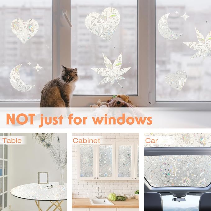 Hilarious Privacy Window Film, Tulip Window Vinyl, Stained Glass Static Stickers - Image 7