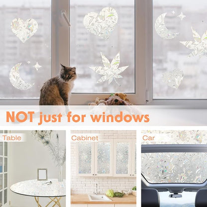 Hilarious Privacy Window Film, Tulip Window Vinyl, Stained Glass Static Stickers - Image 7