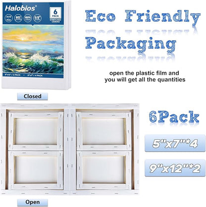 6 Packs Stretched Canvases for Painting - Image 2