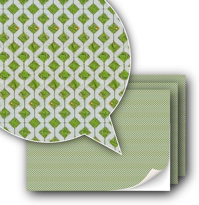 3 Sheets Self-Adhesive Decorative Film Paving Stones and Surfaces by TexturKontor