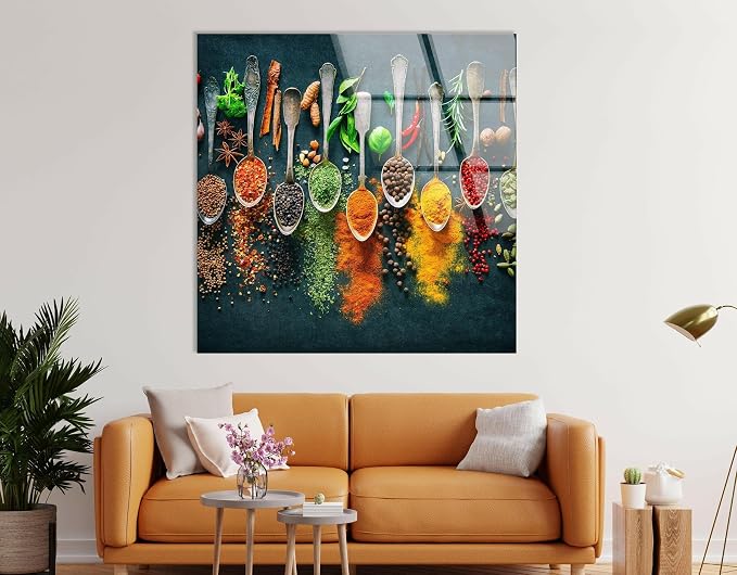 My Photostation.com 28Wx18H'' Spoon Spices Glass Wall ArtTempered Glass - Image 9