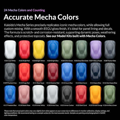 Gaahleri Kaleido Mecha 24-Color Set – Water-Based Acrylic Airbrush Paint Kit - Image 2