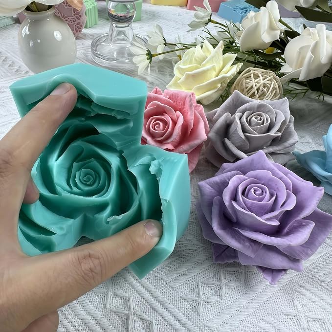 Bloom Rose Flower 3D Silicone Mold - Image 3