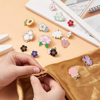 Mixed Enamel Pins for Backpacks, Beadthoven Cute Enamel Brooch Pins Set - Image 2