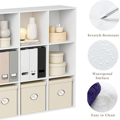Wooden Storage Organizer with Closed Back Panel, 11in Cube Shelf Opening - Image 5