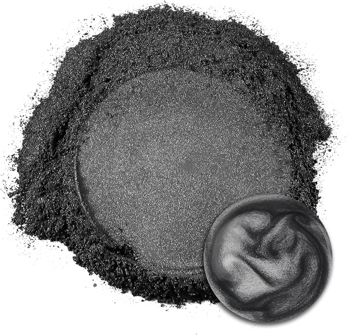 Ceya Mica Powder, 5.3oz/ 150g Black Pearlescent Effect Colorant Pigment Powder - Image 2