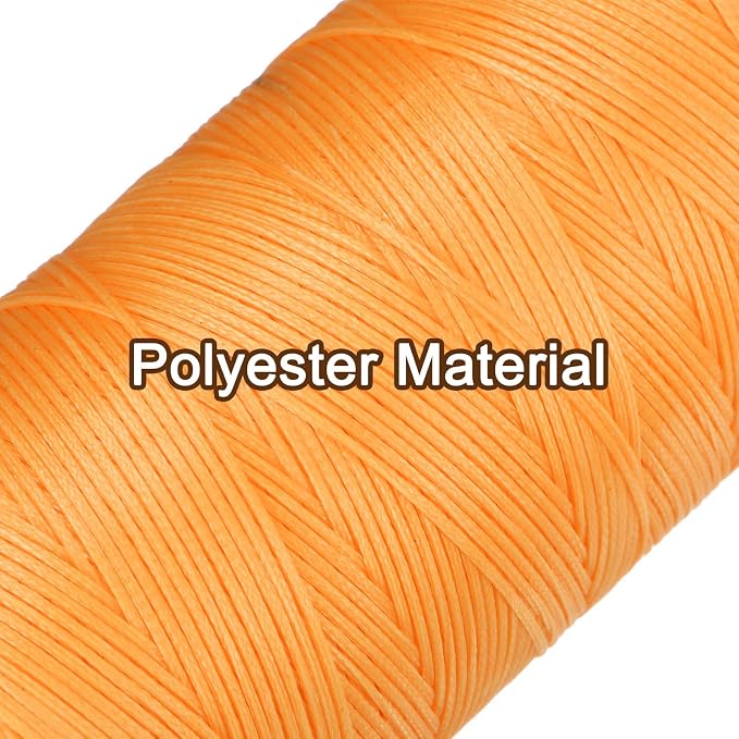 uxcell Leather Sewing Waxed Thread, 284 Yards / 260m 0.8mm 150D Flat Polyester - Image 3