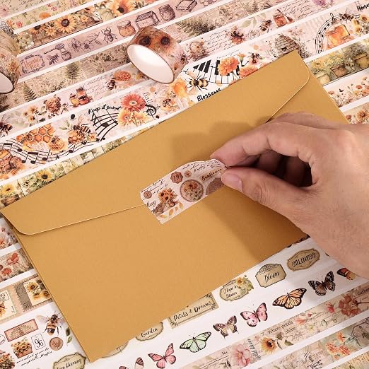 Natural Washi Tape Set, 42 Rolls - Image 6