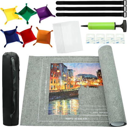 3000PCS - Puzzle Mat Roll Up| Jigsaw Puzzle Mat Roll Up| Roll-Up Save Pad Trays by FELIZROCA