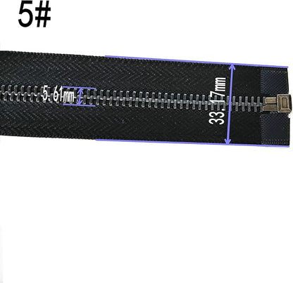 Leekayer 2PCS #5 27 Inch Zipper Black Nickel Teeth Zipper Black Metal Zipper - Image 2
