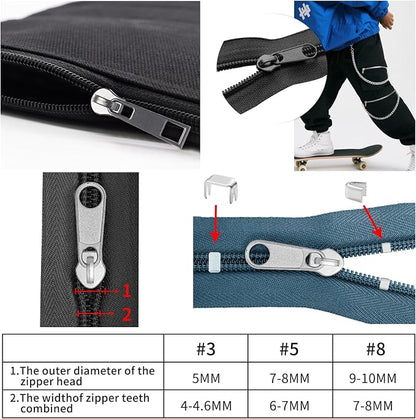 JEXZON Zipper Repair Kit, #3#5#8 Zipper Slider Replacement - Image 6