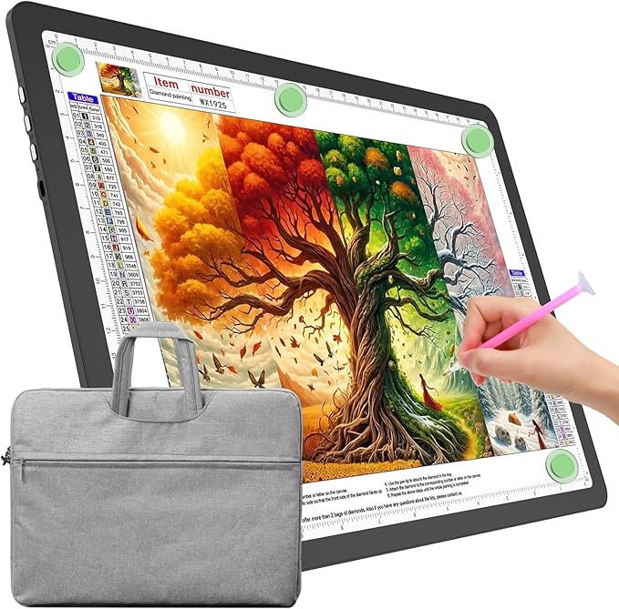 TOHETO A4 Light Board with Bag for Diamond Painting, Super Bright Magnetic by TOHETO