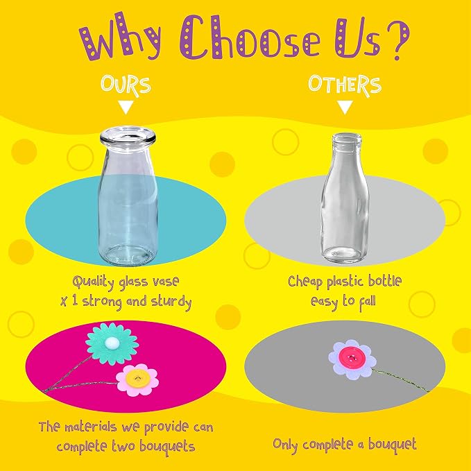 SpriteGru Flower Craft Kit for Kids, Make Your Own Flower Bouquet - Image 5