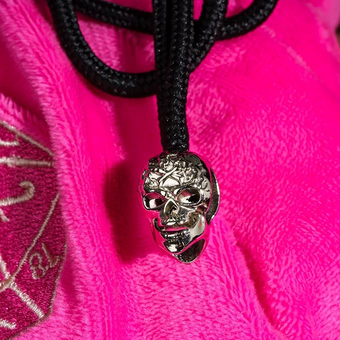 Large Dice Bags with Pockets Pink Storage Bag D20 Logo - Image 5