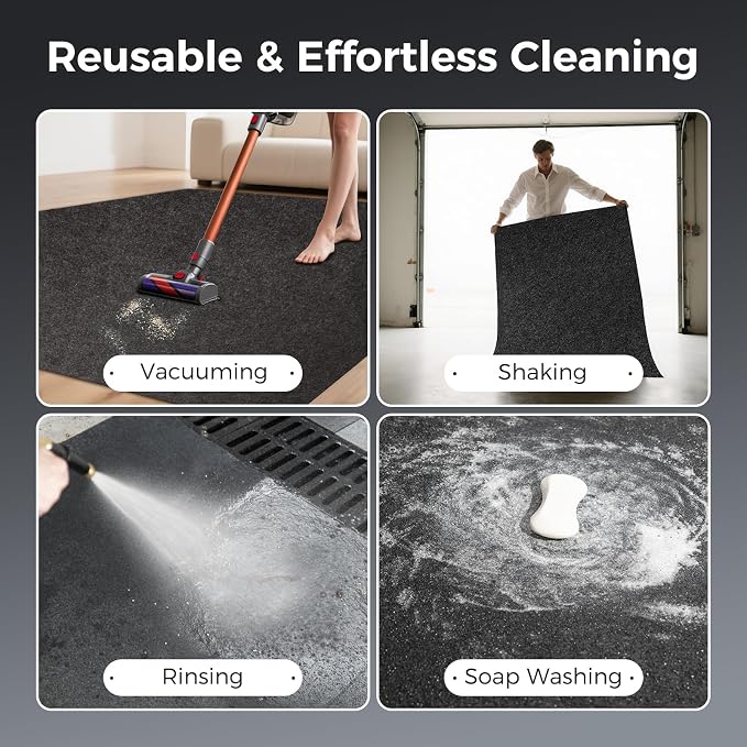 WELKIN Oil Spill Mat, Absorbent Oil Pad Protects Floor, Garage Floor Mat - Image 6