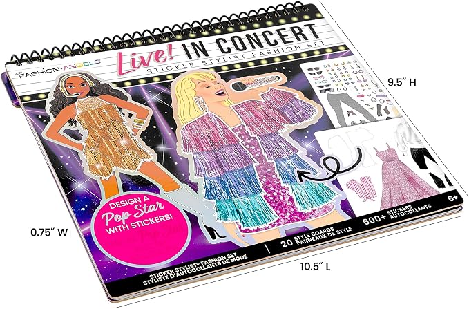 Fashion Angels Live! in Concert Sticker Stylist Fashion Set, Includes Concert - Image 7