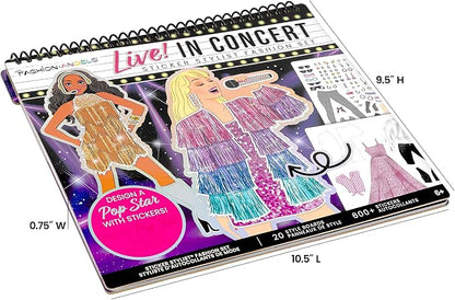Fashion Angels Live! in Concert Sticker Stylist Fashion Set, Includes Concert - Image 7
