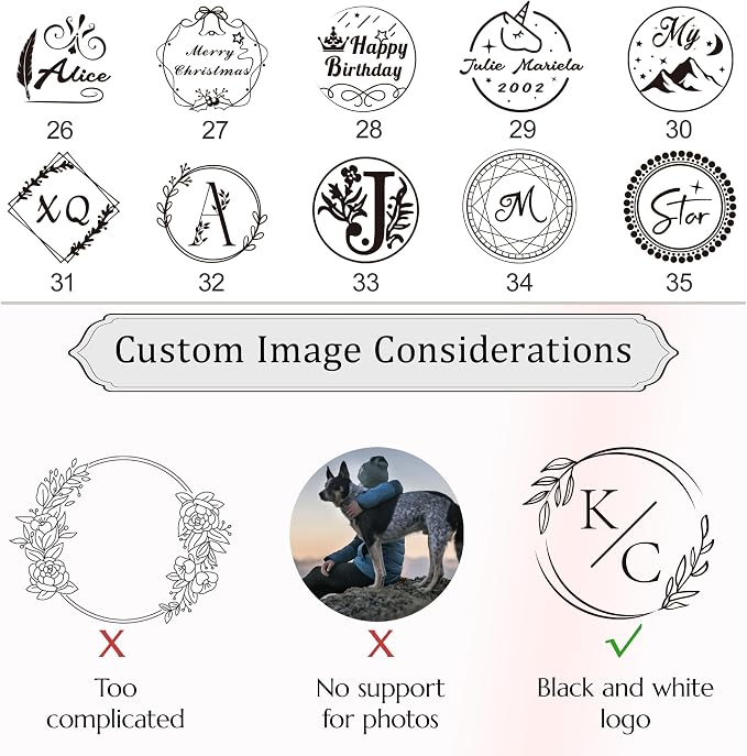 Custom Wax Seal Stamp, Personalized Wax Seal Stamp Kit, Create Your Own - Image 3