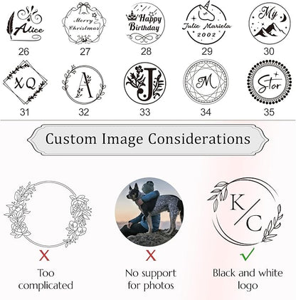 Custom Wax Seal Stamp, Personalized Wax Seal Stamp Kit, Create Your Own - Image 3