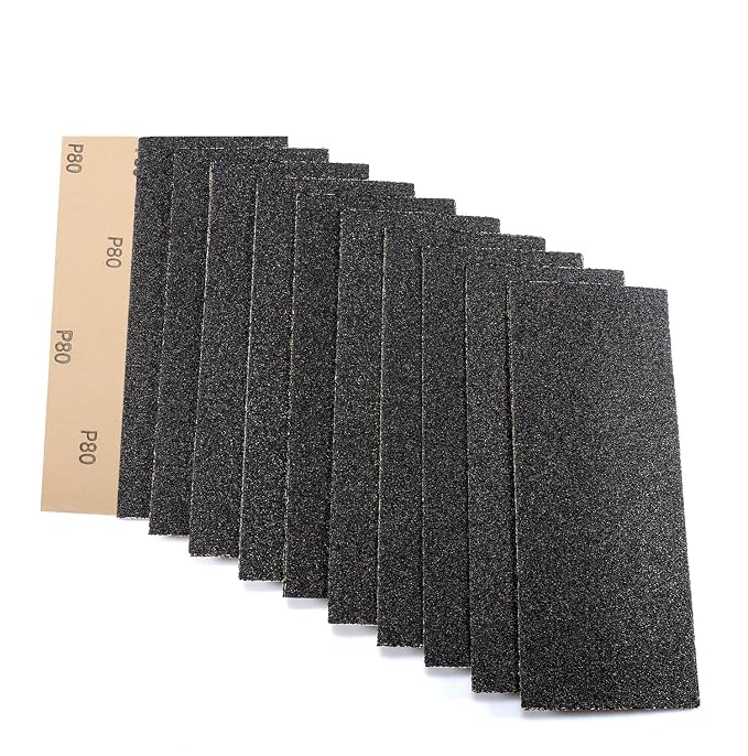 30Pcs 9 x 3.6 Inchs 80 Grit Wet and Dry Handmade Universal Sanding Sheets by BuyTueascallkproductsnow