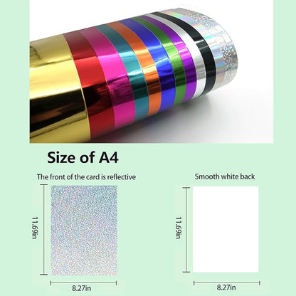 TGXRZX Metallic Cardstock Paper, holographic cardstock, Size 8"x 11", Mirror - Image 2
