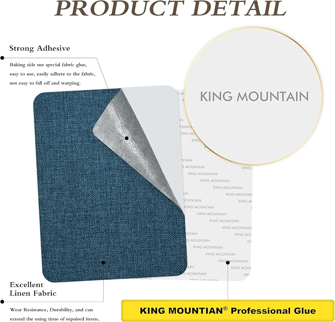Coarse Linen Repair Patches, Self-Adhesive Linen Fabric Patches, 8X11 inch 2 PCS - Image 2
