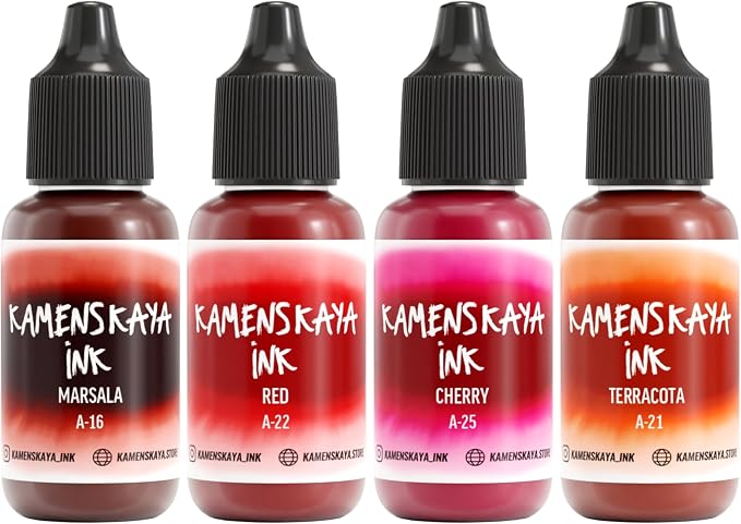 Alcohol Ink Set #9: Matched Color Combination of Alcohol Inks by Kamenskaya
