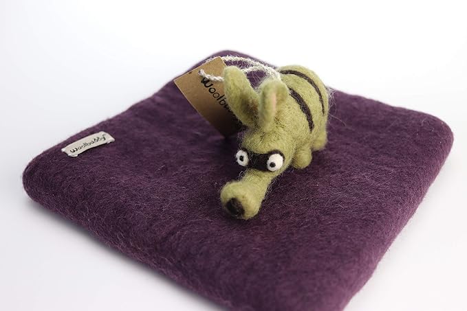 Woolbuddy Needle Felting Pad – Purple Wool Mat 10x10x1.5" – Foam Alternative - Image 3