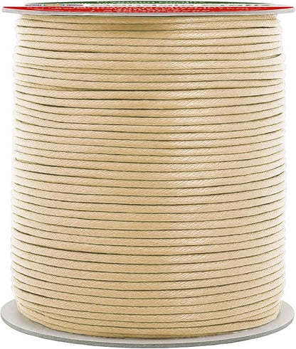 Mandala Crafts 2mm 109 Yards Cream Cotton Waxed Cord by MandalaCrafts