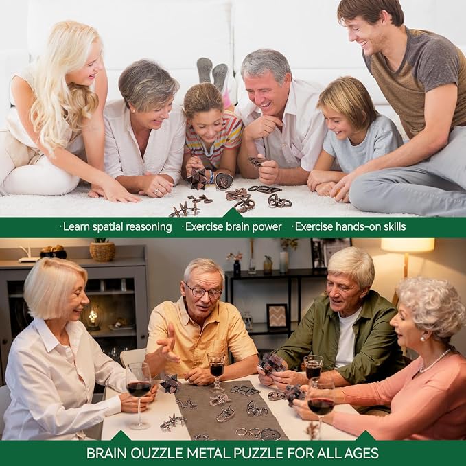 13 Pcs Brain Teaser Puzzles for Adults Teens - Image 7