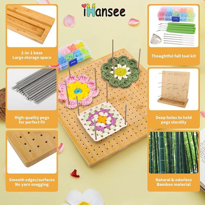 iHansee 11" Crochet Blocking Board - Image 3