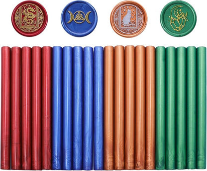 SWANGSA 20 Pieces Glue Gun Sealing Wax Sticks Metallic Gold Red Green Blue - Image 2