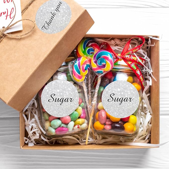 2" Circle Holographic Thermal Label Stickers, Round Printable Rainbow Glitter - Image 6