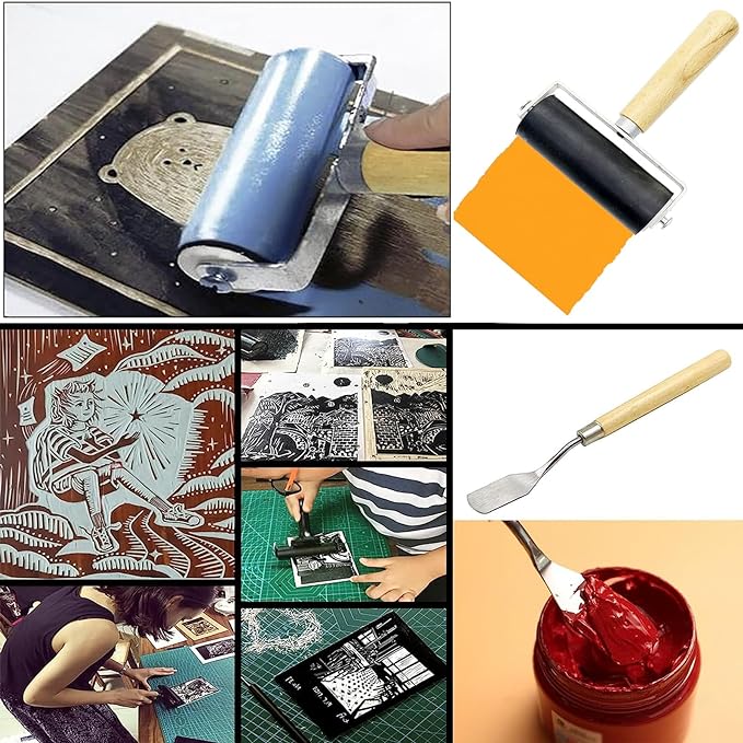 HRJZF 6 Pack Rubber Brayer Roller - Image 4