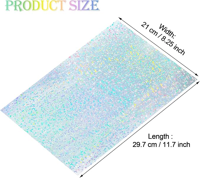 Outus 24 Sheets Holographic Sticker Paper Holographic Laminate Sheets - Image 2