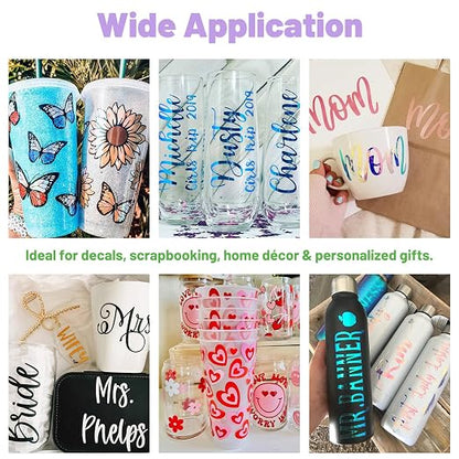 TECKWRAP Clear Transfer Tape for Vinyl -12INCH x 10 FT, Printable HTV, DIY - Image 8