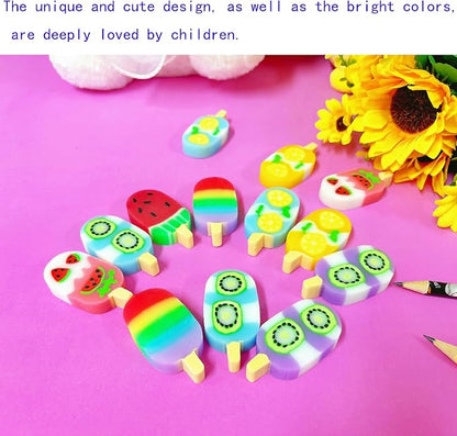 24PCS Cute Fun ice Cream Erasers - Image 3