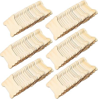 100 Pieces DIY Embroidery Thread Floss Bobbin Organizer Wooden Ribbon Twine Reel - Image 3