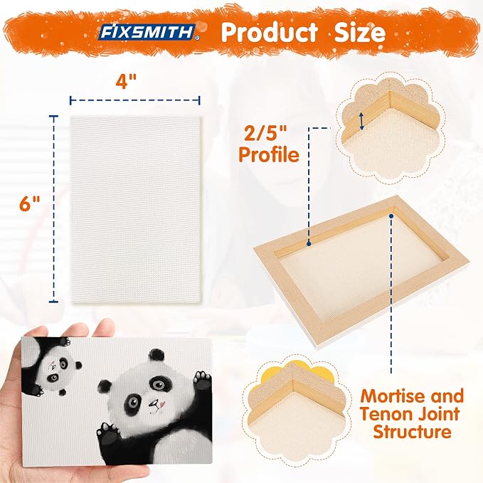 FIXSMITH Mini Stretched Canvas for Painting - Image 2