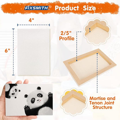 FIXSMITH Mini Stretched Canvas for Painting - Image 2