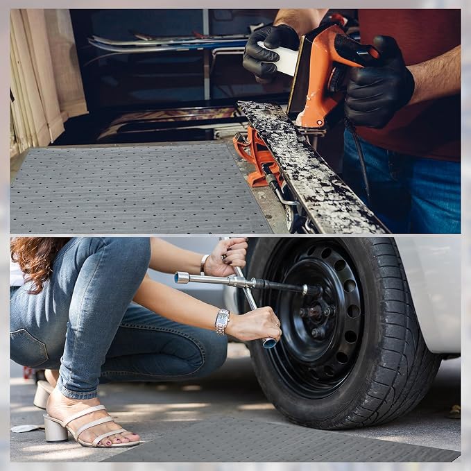 Hoolerry Oil Absorbent Pads Weight Dimpled Pad Garage Accessories Water - Image 4