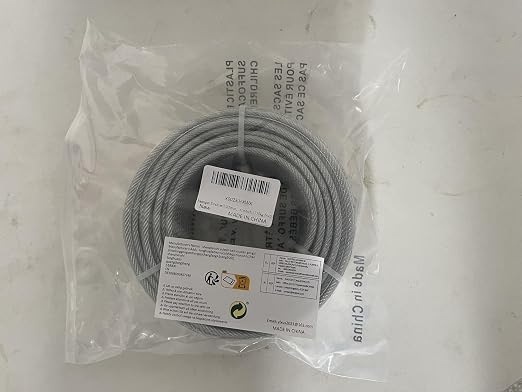 3/16" Wire Rope, 200Ft PVC Coated Steel Cable 7×7 Strand Core, Ideal Cable - Image 13