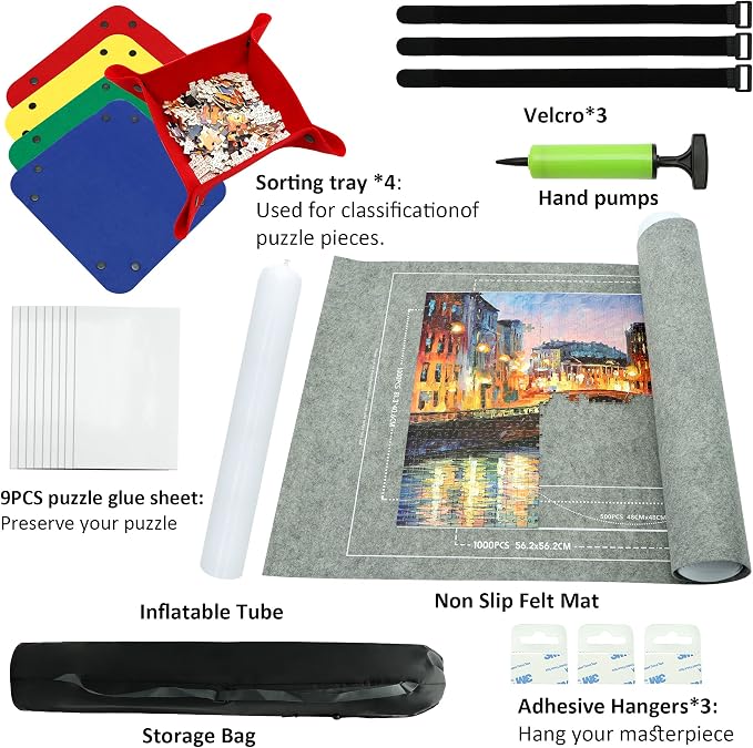 3000PCS - Puzzle Mat Roll Up| Jigsaw Puzzle Mat Roll Up| Roll-Up Save Pad Trays - Image 5