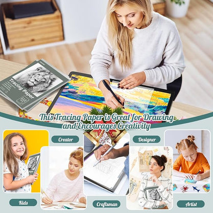 Tracing Paper 8.5" x 11", 112 Sheets Transparent Vellum Paper - Image 6
