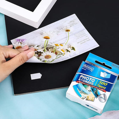 Durony 500 Pieces Photo Sticker White Double-Sided Self Adhesive Photo Tapes - Image 4