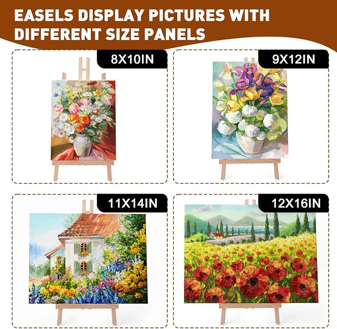 3 Pack 15 Inch Wood Easels, Easel Stand - Image 5