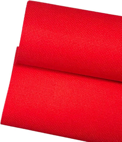 2 Sheets of Red 14 Count Aida Cloth – 21 x 21 Inch Pre-Cut Fabric Squares – by Unknown