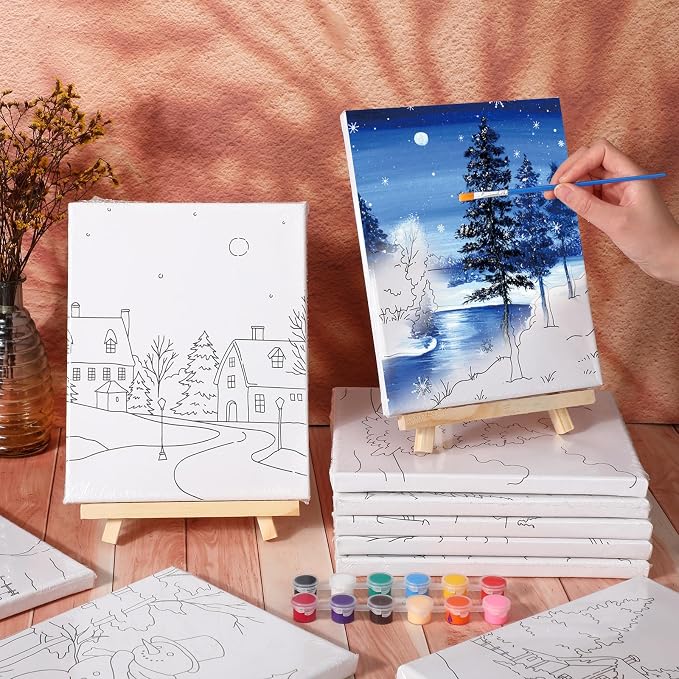 Zhanmai 12 Pack Pre Drawn Canvas - Image 8