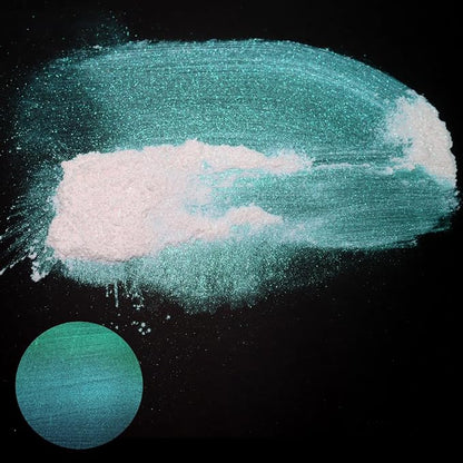 Matio Interference Mica Powder, 1.06oz/ 30g Jade Dragon Chrome Powder, - Image 2